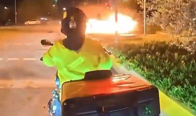 Maltepe Sahili'nde kazada otomobil alev topuna döndü: 2'si ağır 4 yaralı