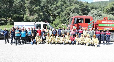 Manisa'da 5 ilçede eş zamanlı orman yangını tatbikatı gerçekleştirildi