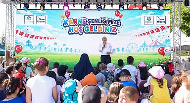 Meram'da çocuklar karne sevincini doyasıya yaşadı