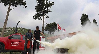 Mersin'de kadın üreticilere yangın güvenliği eğitimi