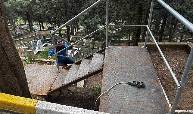 Mezarlıklarda erişim ve güvenlik artırılıyor