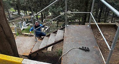 Mezarlıklarda erişim ve güvenlik artırılıyor