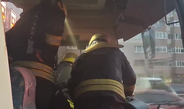 MHP Dilovası Teşkilatı üyelerini taşıyan otobüste yangın çıktı