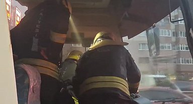 MHP Dilovası Teşkilatı üyelerini taşıyan otobüste yangın çıktı