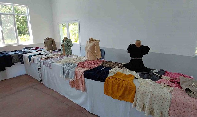 Mudurnu'da kadınların el emeği göz nuru eserleri görücüye çıktı