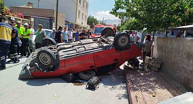 Niğde'de otomobil ters döndü: 1 yaralı