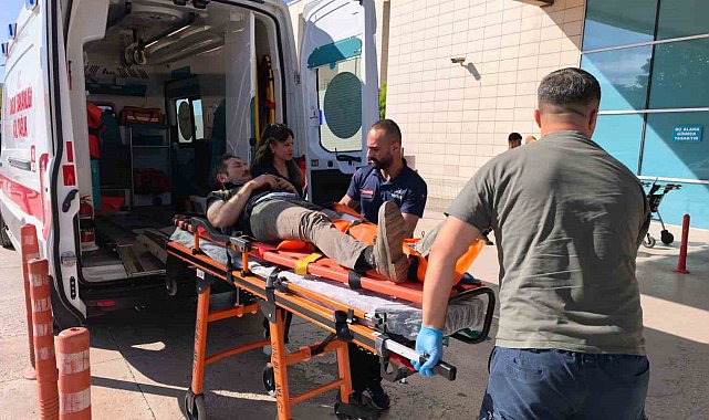 Ormanda keşif çalışması yapan işçi uçuruma yuvarlandı
