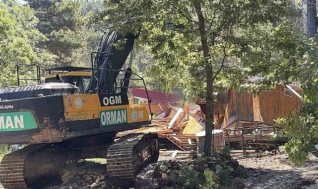 Osmaniye Olukbaşı Yaylası'nda 225 usulsüz yapının yıkımına başlandı