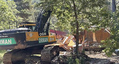 Osmaniye Olukbaşı Yaylası'nda 225 usulsüz yapının yıkımına başlandı