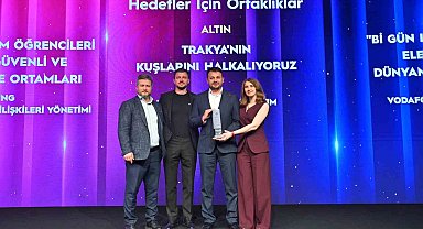 "Trakya'nın Kuşlarını Halkalıyoruz" projesine ödül