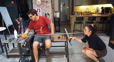 Roma yöntemiyle bin 190 derecelik cam sanatı