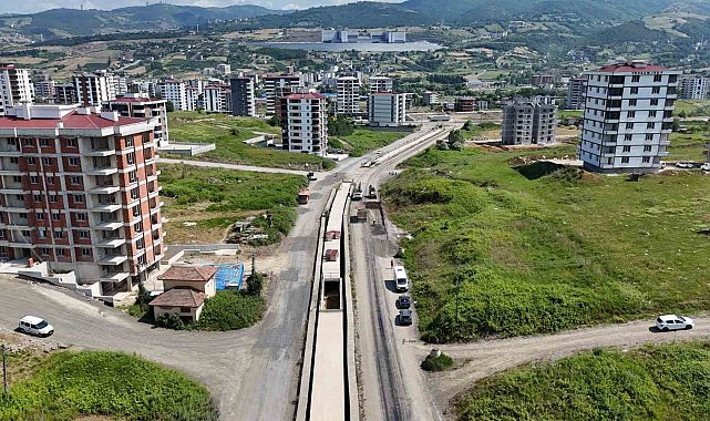 Samsun'un 5 ilçesinde ulaşım yatırımları sürüyor