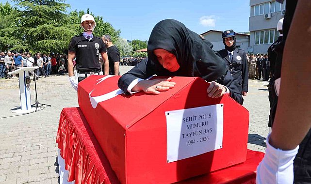 Şehit polise eşinden yürekleri dağlayan veda
