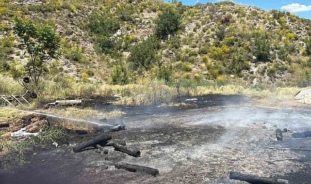 Seralık alanda çıkan yangın korkuttu