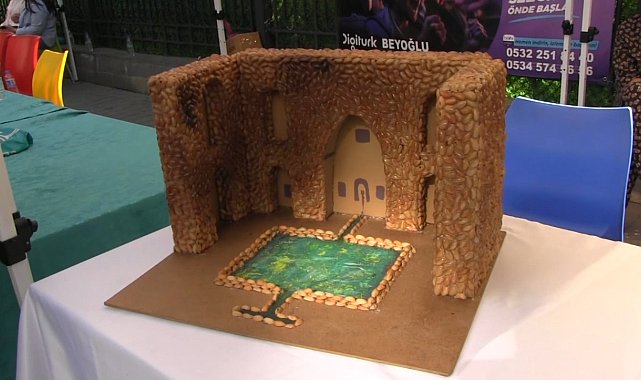 Siirt fıstığının kabuğu sanat eserine dönüştü