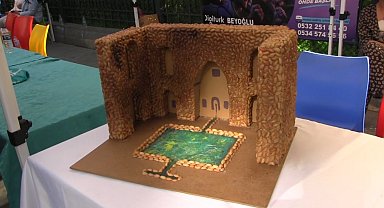 Siirt fıstığının kabuğu sanat eserine dönüştü