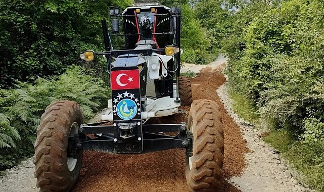 Sinop kırsalında yol çalışmaları