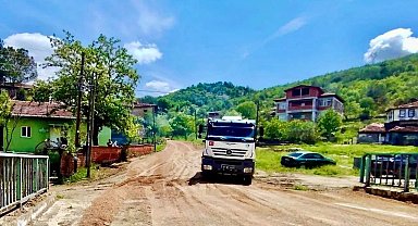 Sinop kırsalında yol çalışması