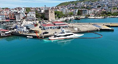 Sinop'ta yan yatan lüks yatın su alma nedeni belli oldu