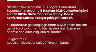 Sivasspor'da gözler yeniden genel kurula çevrildi