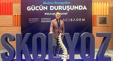 Skolyoz farkındalık etkinliğinde skolyoz kahramanı gençler mesaj verdi