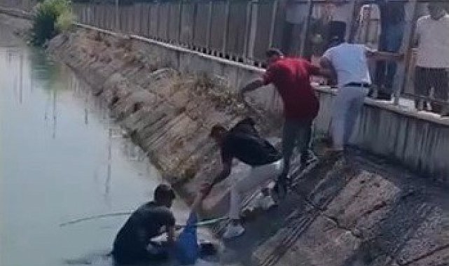 Tarsus'ta sulama kanalına düşen şahıs ölümden döndü