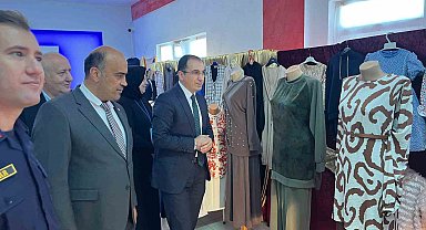 Tavşanlı'da kursiyerlerin el emeği ürünleri sergilendi