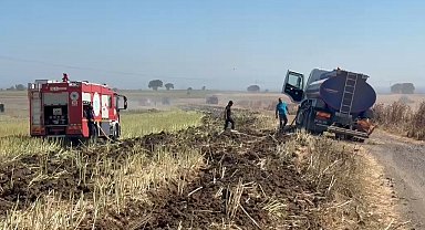 Tekirdağ'da yaklaşık 300 dönüm alan yandı