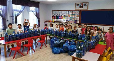 Trabzon'da 'Kapaklar Çoğalsın Engeller Azalsın Projesi'ne miniklerden destek