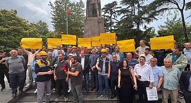 Trabzon'da madencilerin maaş protestosu