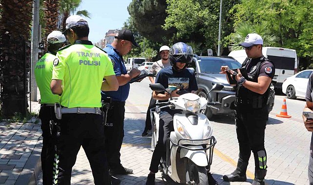 Turgutlu'da yaz aylarının gelmesiyle kask denetimleri artırıldı