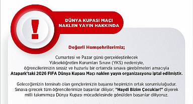 Uşak'ta YKS nedeniyle maç yayını organizasyonunu iptal edildi