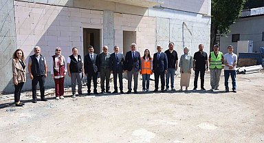 Uzunmustafa İlkokulu ek binasında incelemeler yapıldı