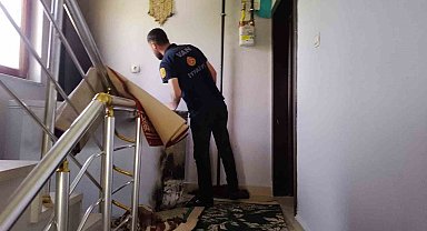 Van'da ev yangını