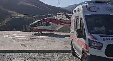 Van'da kalp krizi geçiren hasta helikopter ambulansla hastaneye sevk edildi