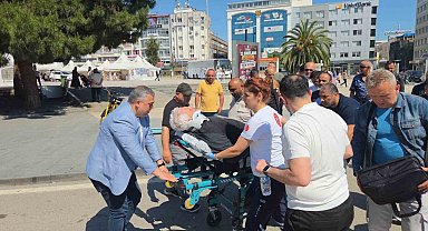 Yaya geçidinden geçen vatandaşa otomobil çarptı: 1 yaralı