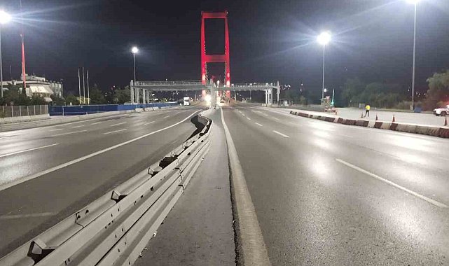 15 Temmuz Şehitler Köprüsü "Milli Birlik Etkinlikleri" kapsamında trafiğe kapatıldı