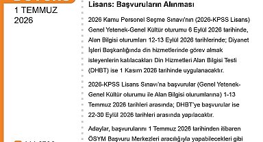 2026 Lisans KPSS başvuruları başladı