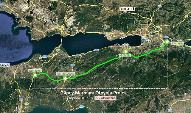 78 kilometrelik Kocaeli-Yalova Otoyolu'nda planlar onaylandı