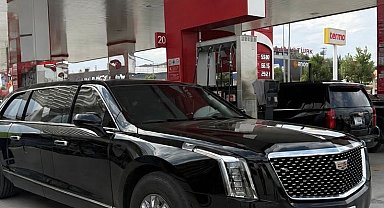 ABD Başkanı Trump'un makam aracı "canavar" Ankara yollarında