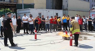 Akaryakıt istasyonu çalışanlarına yangın güvenliği eğitimi