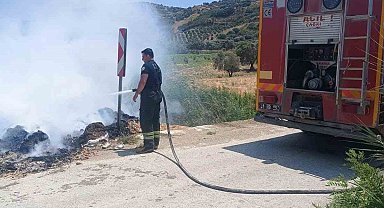 Altınözü'de çöplük yangını