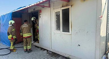 Antakya'da konteyner kentte çıkan yangın kontrol altına alındı