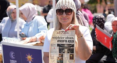 Ayasofya'nın yeniden ibadete açılışının 6. yılında AK Parti İstanbul Kadın Kolları'ndan özel gazete