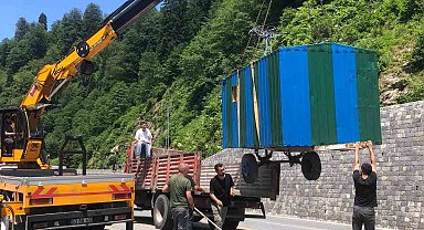 Ayder Yaylası yolundaki izinsiz yapılar kaldırıldı
