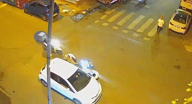 Bahçelievler'de motosiklet sürücüsünün ani hareketi kazaya yol açtı