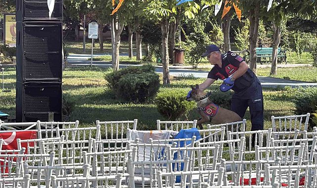Bakan Göktaş'ın programı öncesi Dede Korkut Parkı'nda bomba araması