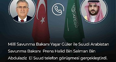 Bakan Güler, Suudi Arabistan Savunma Bakanı El Suud ile görüştü