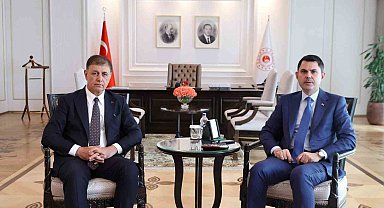 Bakan Kurum, İzmir Büyükşehir Belediye Başkanı Tugay'ı kabul etti