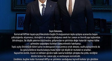 Başkan Sarıkaya'dan Elitaş'a teşekkür
